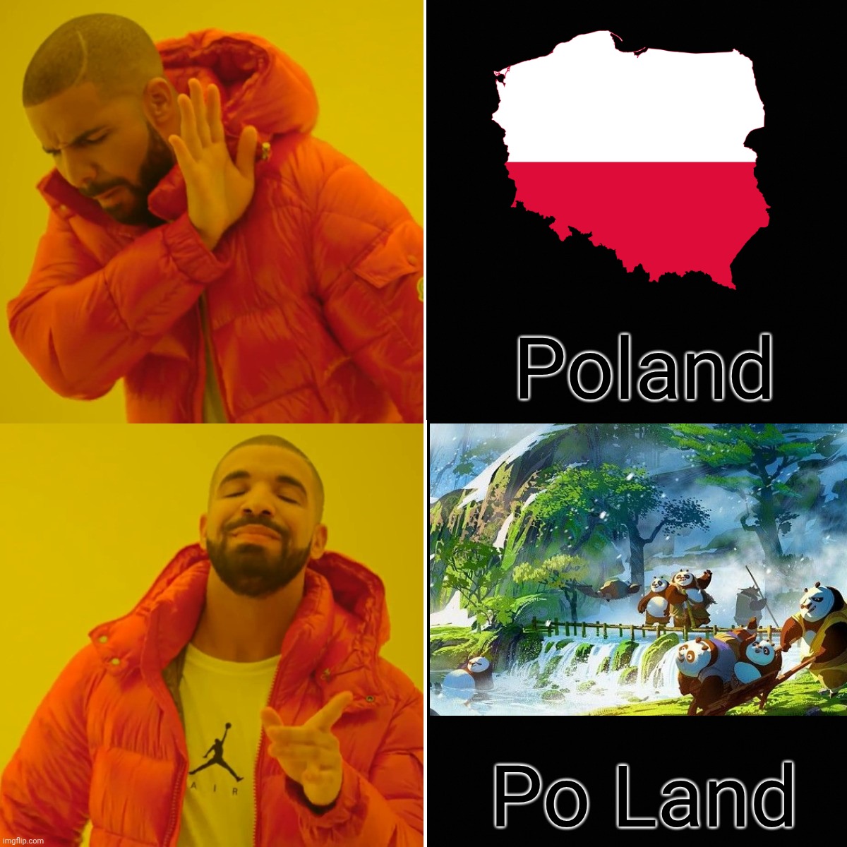 Drake meme — Poland vs Po Land