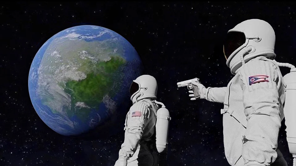 Blank Always Has Been astronaut meme template